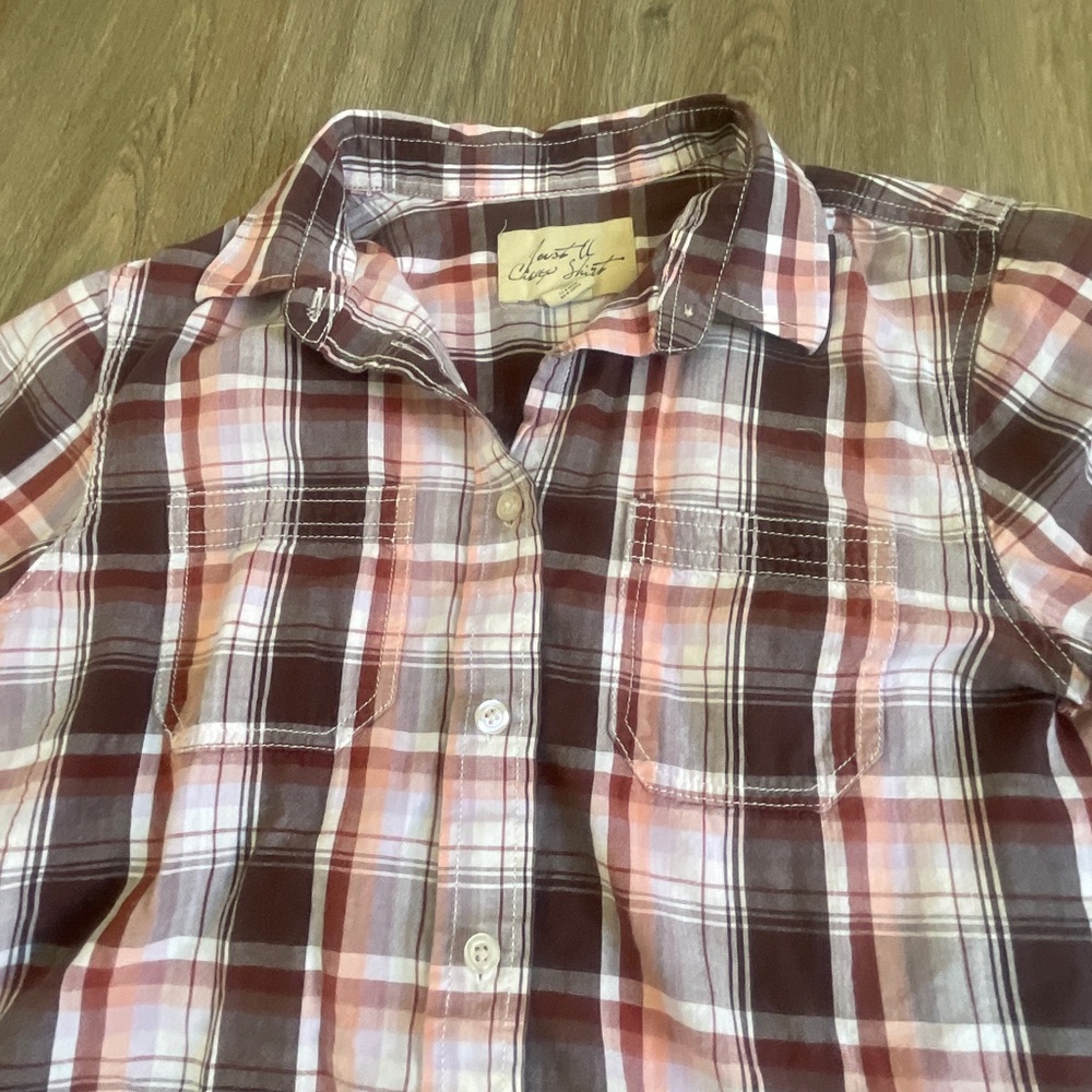 Brown cotton bottom down shirts XS - Picture 3 of 5